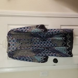 Multi colored Sheer Tunic Top